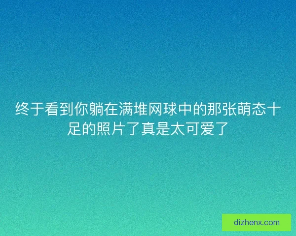 终于看到你躺在满堆网球中的那张萌态十足的照片了真是太可爱了